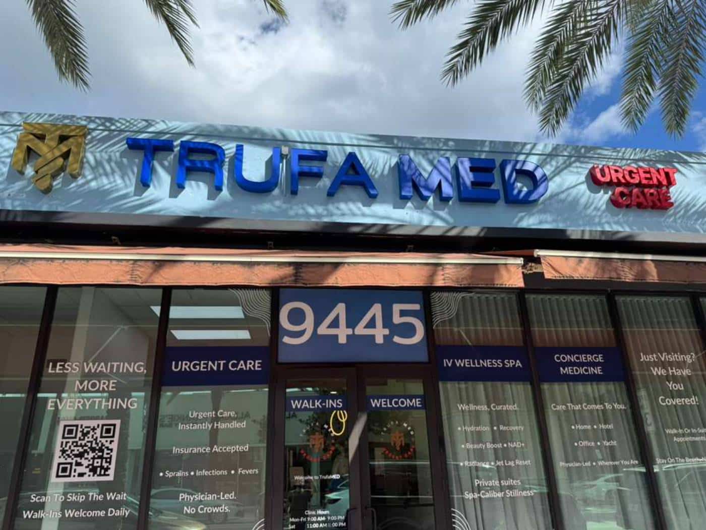 Entrance to TrufaMED Urgent Care in Surfside, FL