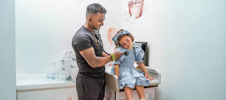 Pediatric urgent care exam at TrufaMED Urgent Care in Surfside FL