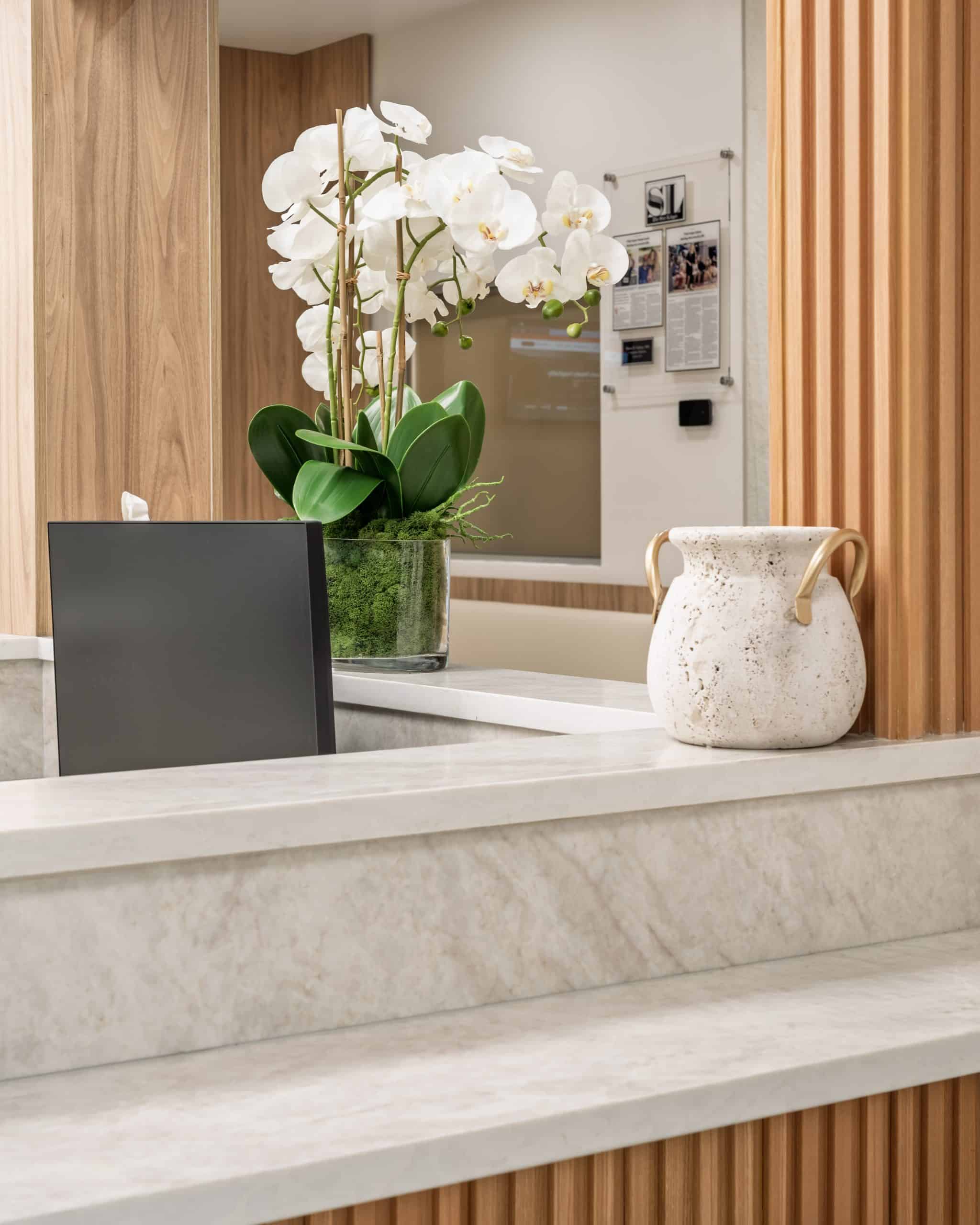 TrufaMED front desk and checkout counter at Surfside location