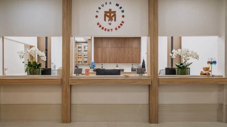 TrufaMED Urgent Care front desk in Surfside Florida serving Miami Beach, Bal Harbour, Bay Harbor Islands, and Sunny Isles Beach